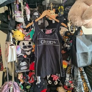 Y2K FXR Black Sport Tank Top Contrast Stitch